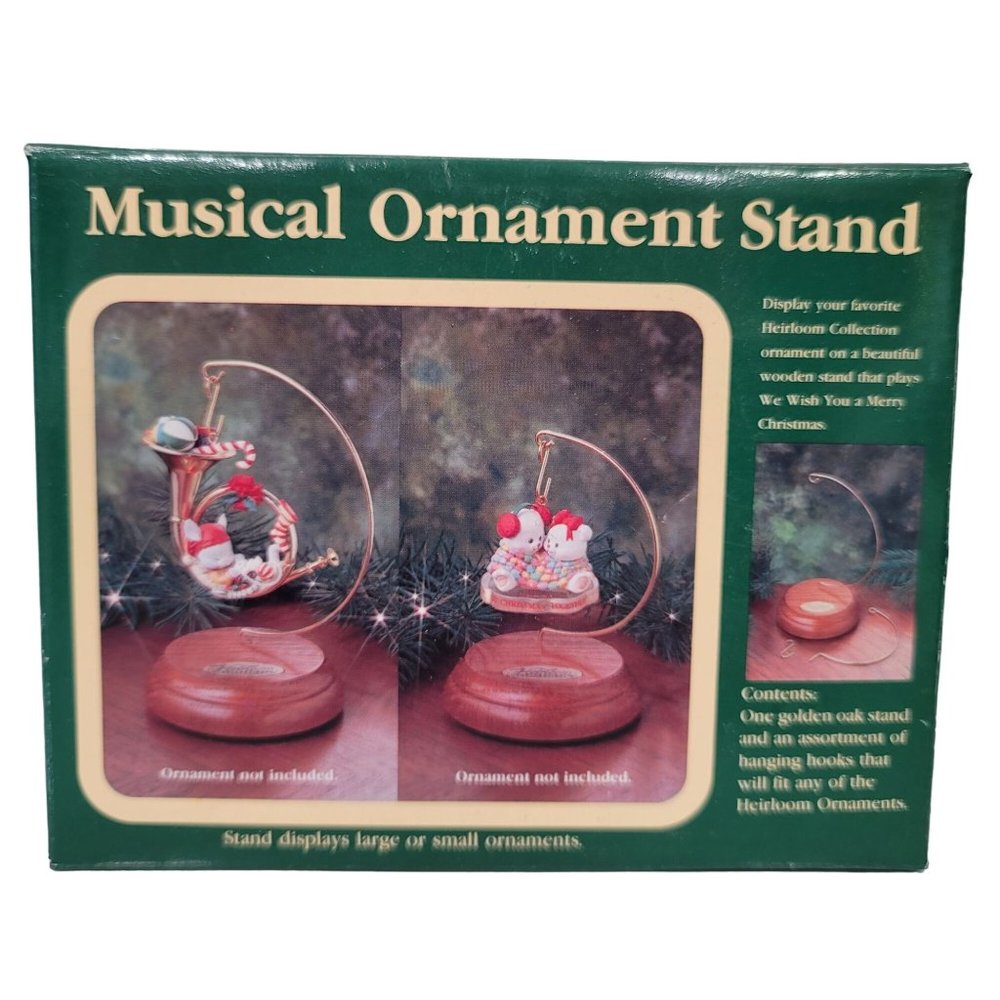 Carlton Cards NWT "Musical Ornament Display Stand" 1992 Christmas display vintag